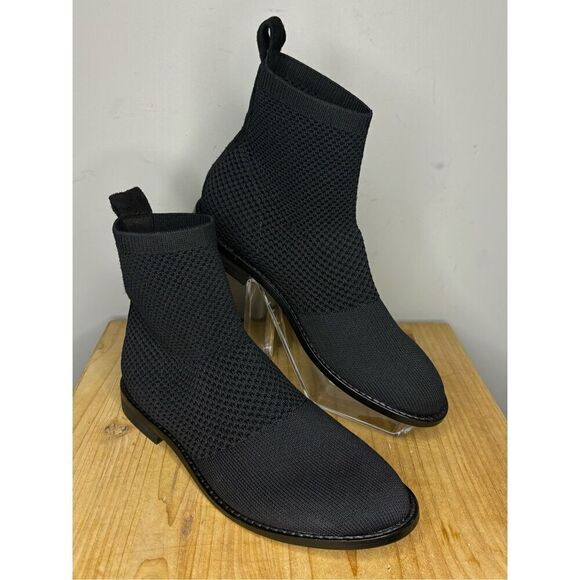 Eileen Fisher Women's Jude Recycled Stretch Knit Ankle‎ Bootie Black Size 5 - Picture 2 of 6